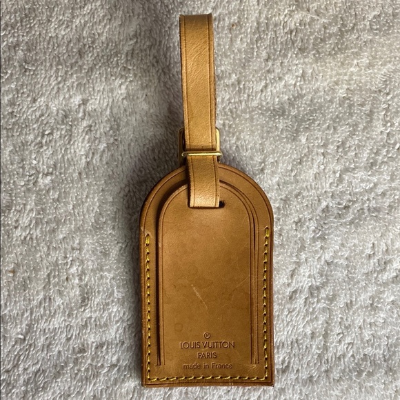 Vintage Louis Vuitton Luggage Tag in Vachetta Leather (07F) - Picture 1 of 5